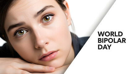 A smiling brunette fashion model with beautiful skin and eyes holds a blank billboard sign with copyspace in a studio