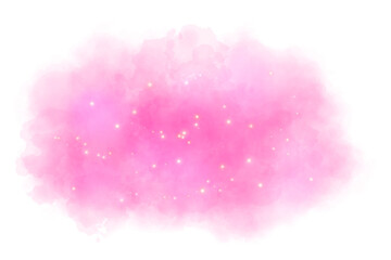 Magical pink smoke effect glittering with stars with glowing particles vapor and brilliant stardust © Florencute