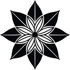 Minimal flower silhouette illustration