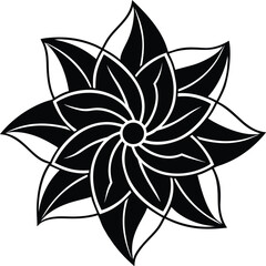 Minimal flower silhouette illustration