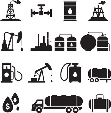 Vector for oil industry icons