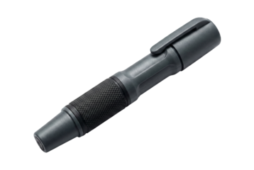 Tactical flashlight isolated on transparent background