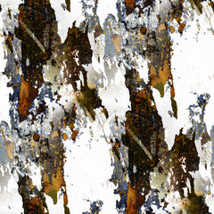 Abstract seamless pattern with acrylic painting. Hand-drawn illustration.