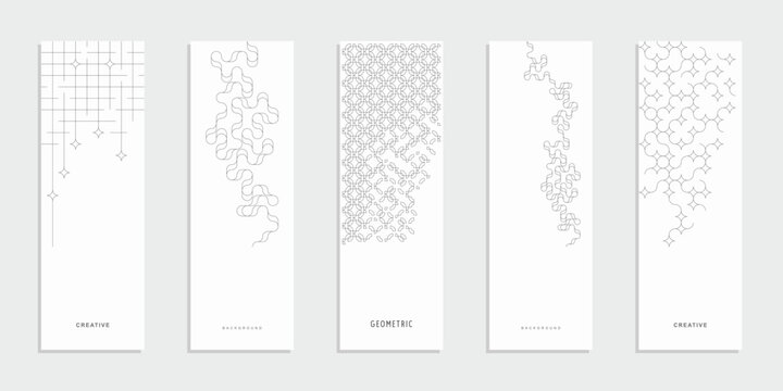 Abstract geometric technological company brochure. Vector business flyer.