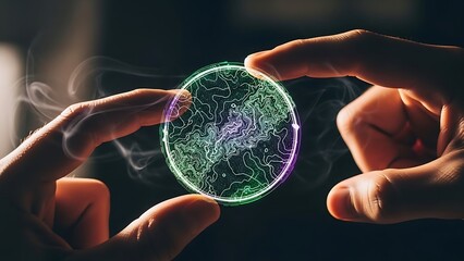 Futuristic Holographic Disk