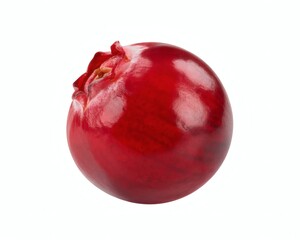 Obraz premium Vibrant red pomegranate on white background