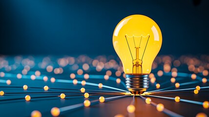 Glowing light bulb representing innovation and creative ideas

