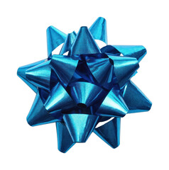 PNG Shiny blue gift bow