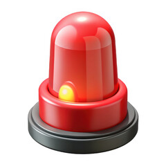 Fototapeta premium Red emergency stop button isolated on transparent background