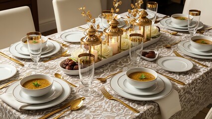 Ramadan Iftar Table Setting Minimal
