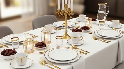 Ramadan Iftar Table Setting Minimal