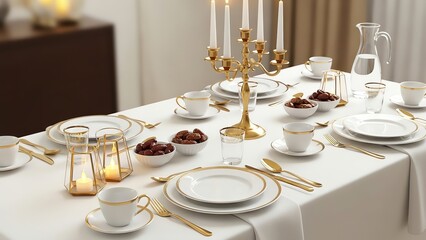 Ramadan Iftar Table Setting Minimal