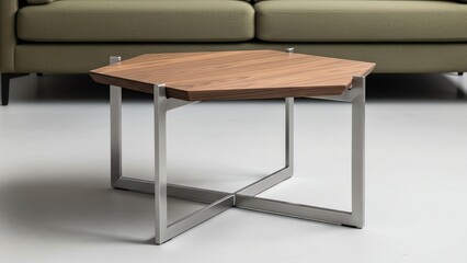 Modernist Coffee Table Geometric Shape