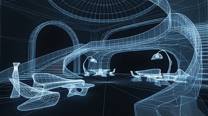 Modern Interior Architectural Design in CGI Style