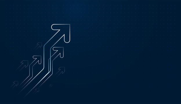 The Upward arrows showing direction toward future goals and increased performance. and business investment arrows growth up. chart finance increase vector