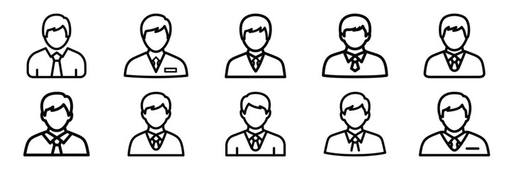 Fototapeta premium set of vector customer care digital icon. Customer service editable line icons set.