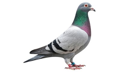 Pigeon bird isolated on white background
