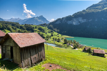 Obraz premium Seelisberg is a Swiss municipality in the canton of Uri, located in the northernmost part of the canton on the shores of Lake Lucerne (Lake of the Four Cantons).