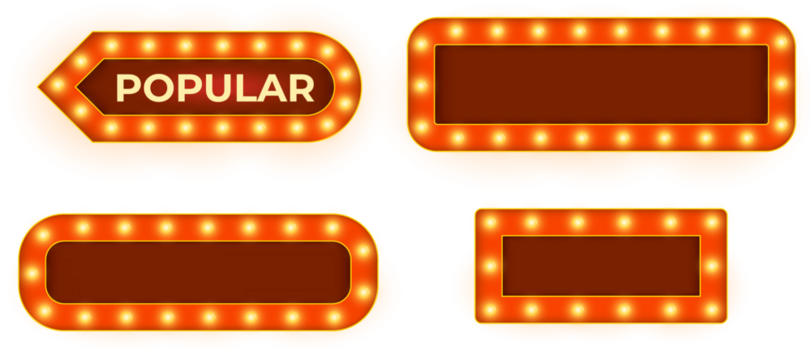 Retro shining frame lamp with glowing red bulbs forming a dramatic marquee border ideal for entertainment posters, theater announcements, promotional graphics and isolated vector templates
- Powered by Adobe