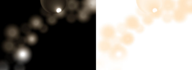 Soft neutral bokeh light overlay with blurred circular shapes and smooth abstract effect isolated on transparent background