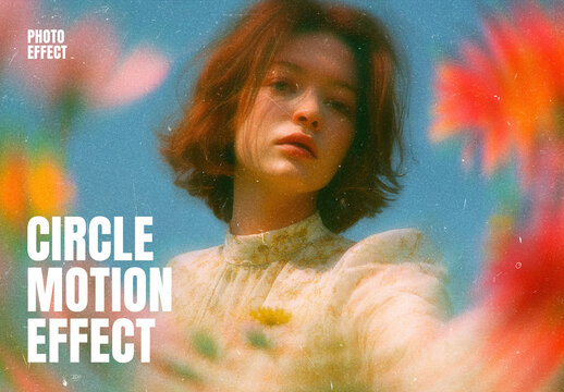 Circle Motion Photo Effect Mockup