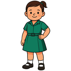 Obraz premium Young girl in school uniform