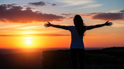 Young female athlete crossing the finish line with determination on a crowded track stadium