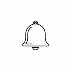 Bell line icon. Notification and alarm alert symbol. Minimalist vector illustration for UI design