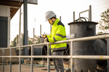 Fototapeta premium Engineer Monitoring Facility Condition During Industrial Inspection