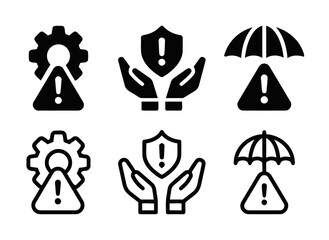 Varied Alert and Warning Icons Depicting Potential Risks Hazards and Precautions Highlighting Importance of Safety Measures and Vigilance