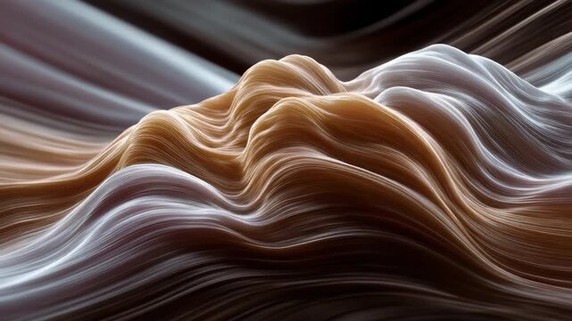 Abstract Waves: An artistic image of flowing, undulating waves in a spectrum of earthen hues, evoking a sense of movement and depth.