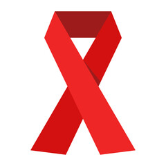Red Awareness Ribbon Symbol for AIDS and HIV Support