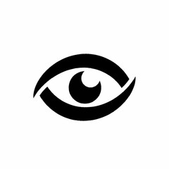 Minimalist Eye Icon Representing Vision and Observation.