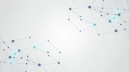 white background with blue dots and lines digital network concept