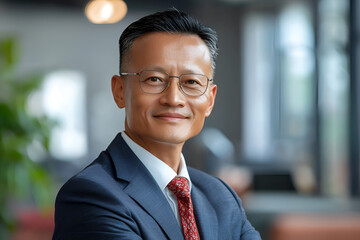 Professional businessman in office setting &ndash; confident corporate leadership concept