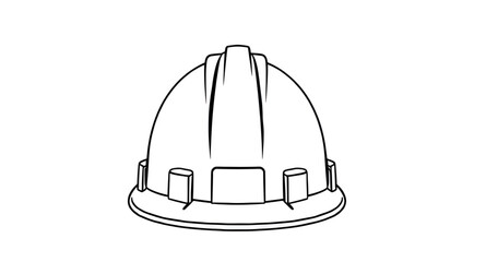 Fototapeta premium safetyhelmet, helmet, hardhat, outline, line, lineart, construction, protection, protective, equipment, industrial, worker, engineering, builder, contractor, site, worksite, factory, maintenance, repa