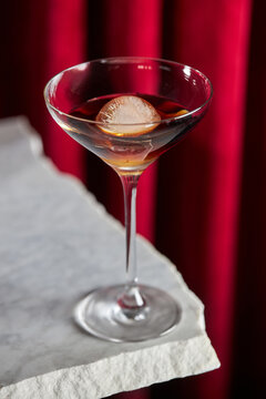 Elegant vermouth cocktail with a chic presentation