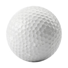 Professional white golf ball with dimples isolated on white background