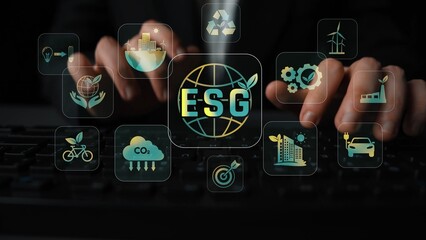 ESG promotes sustainability through green energy, carbon reduction, eco cities, clean tech, and...