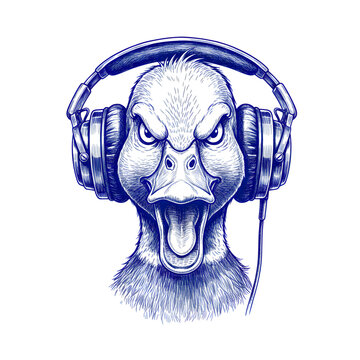 DISEGNO PAPERA CON AUDIO CUFFIE TATUAGGIO