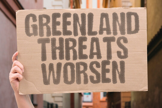 "Greenland Threats Worsen" Territorial demands escalate tensions. TERRITORIAL. DEMANDS. ESCALATE. TENSIONS. THREATS.