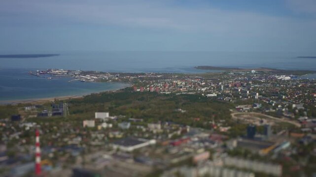 Aerial view of Pohja-Tallinn district and coast.