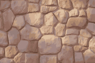 Stone wall texture vector illustration.