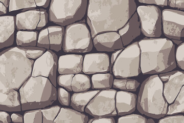 Stone wall texture vector illustration.