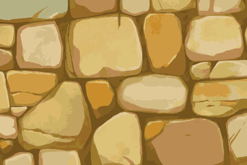 Stone wall texture vector illustration.