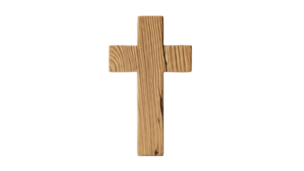 Wooden Cross on a Transparent PNG Image