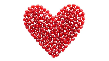 Pomegranate Seed Heart on Transparent Background PNG