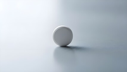 white pills on white background