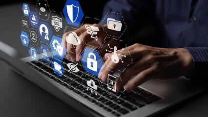 Cyber security protection and cyber security strategies against cyber threats, system hacks,...