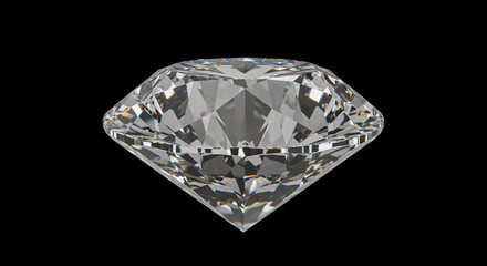 Sparkling diamond on black background